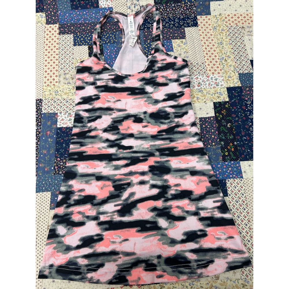 Lululemon Cool Racerback Tank Top Wamo Camo Barely Pink Womens 2